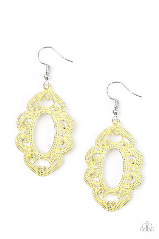 Paparazzi Earring ~ Mantras and Mandalas - Yellow