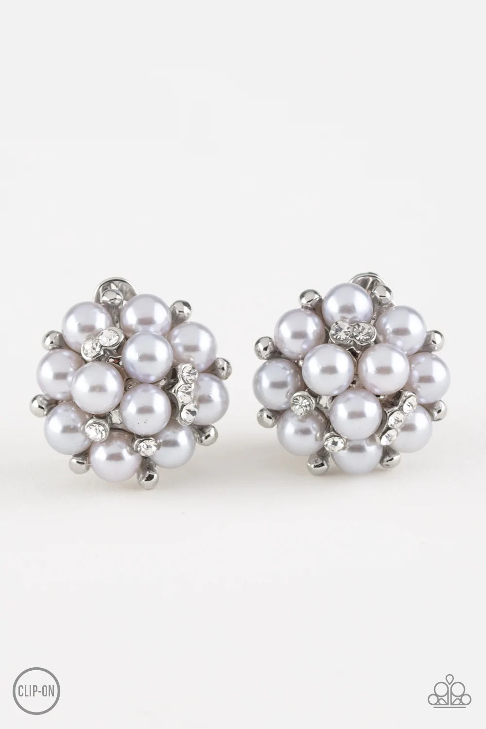 Paparazzi Earring ~ Par Pearl - Silver