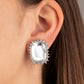 Insta Famous - White - Paparazzi Earring Image