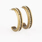 5th Avenue Fashionista - Brass - Paparazzi Earring Image