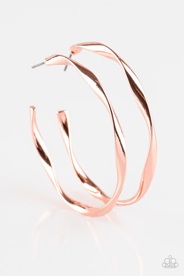 Plot Twist - Copper - Paparazzi Earring Image