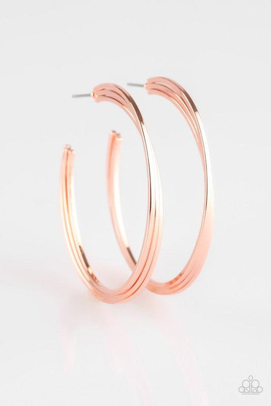 Paparazzi Earring ~ HAUTE Gossip - Copper