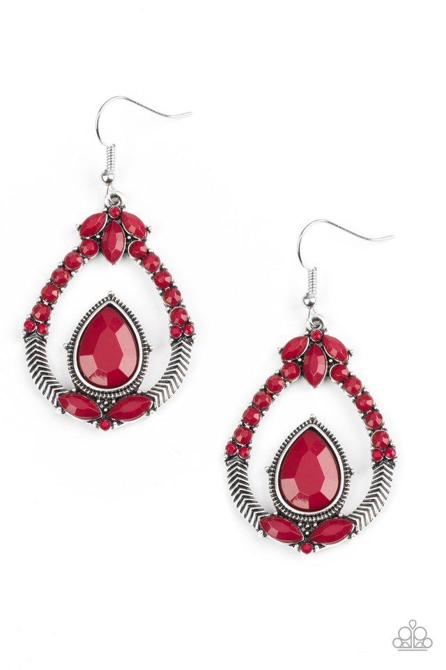 Paparazzi Earring ~ Vogue Voyager - Red