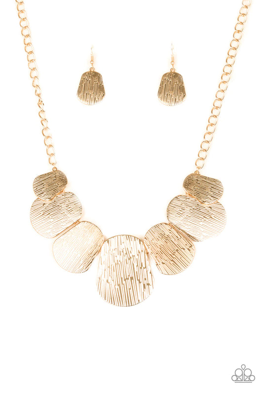 Paparazzi Necklace ~ CAVE The Day - Gold