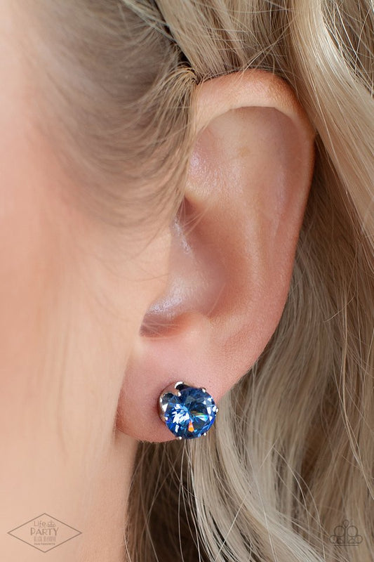 Come Out On Top - Blue - Paparazzi Earring Image