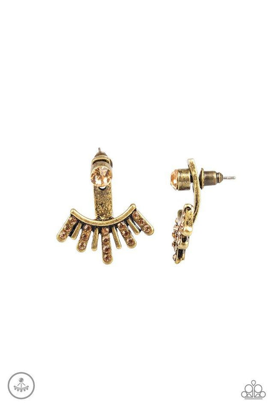 Paparazzi Earring ~ Diva Dynamite - Brass