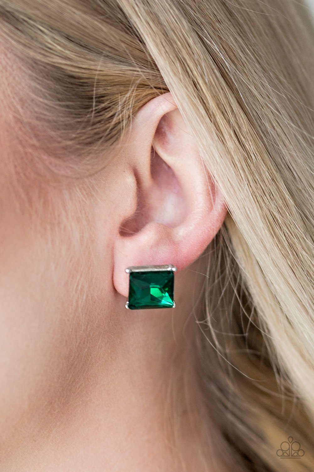 Paparazzi Earring ~ The Big Bang - Green