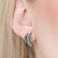 Paparazzi Earrings - Flying Feathers - Silver