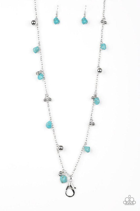 Paparazzi Necklace ~ Both Feet On The Ground - Blue