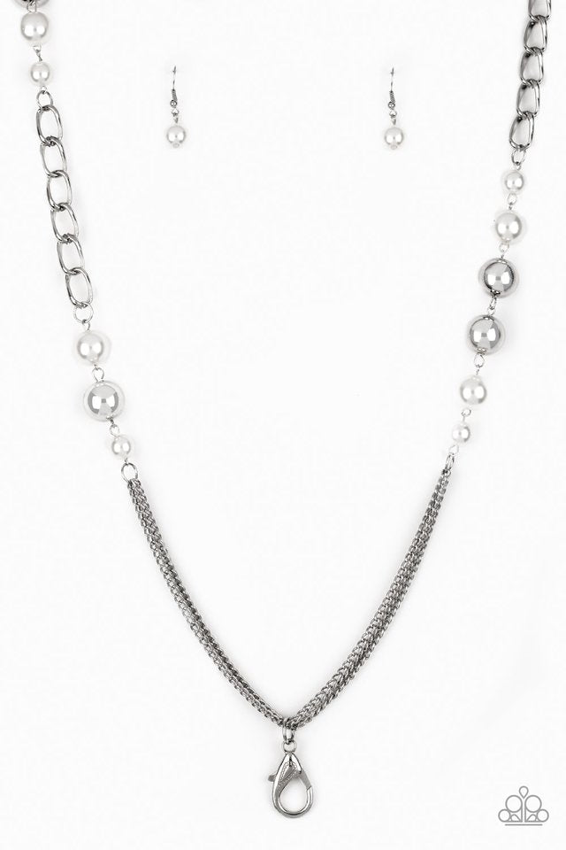 Uptown Talker - White - Paparazzi Necklace Image