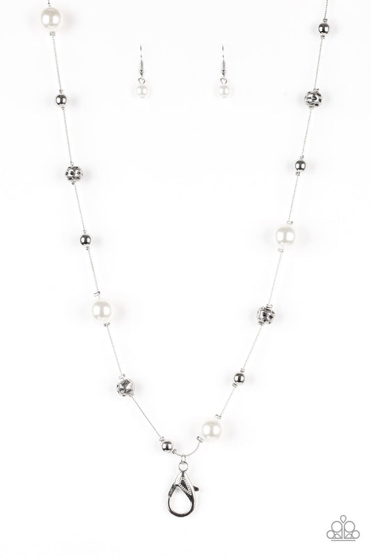 Paparazzi Necklace ~ Eloquently Eloquent - White