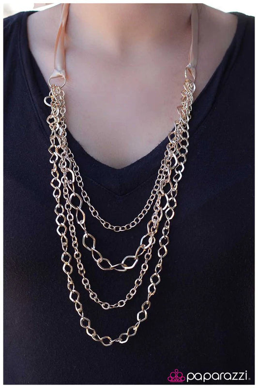 Paparazzi Necklace ~ No Strings Attached - Gold