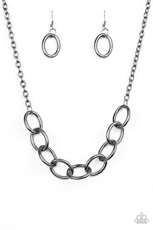 Paparazzi Necklace ~ Boldly Bronx - Black