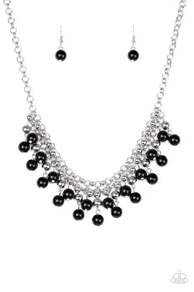 Paparazzi Necklace ~ Friday Night Fringe - Black