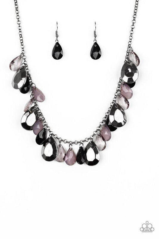 Paparazzi Necklace ~ Hurricane Season - Black