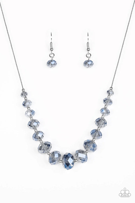 Paparazzi Necklace ~ Crystal Carriages - Blue