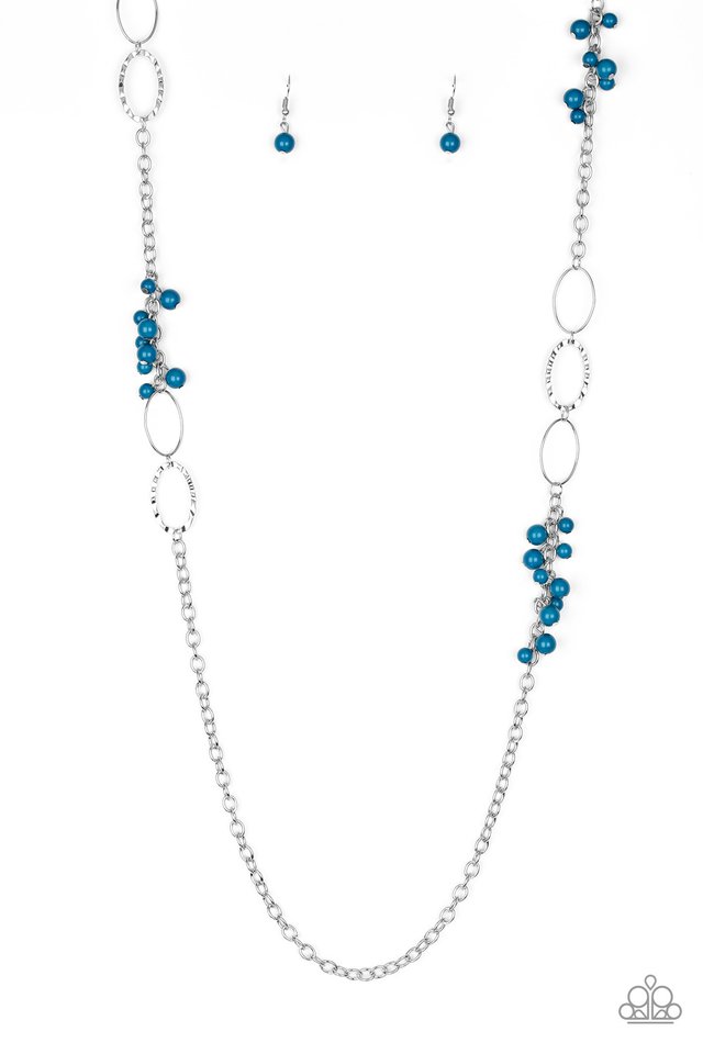 Flirty Foxtrot - Blue - Paparazzi Necklace Image