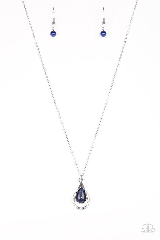 Paparazzi Necklace ~ Just Drop It! - Blue