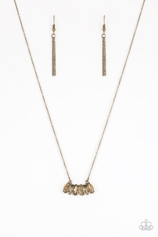 Deco Decadence - Brass - Paparazzi Necklace Image