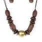 Grand Turks Getaway - Brass - Paparazzi Necklace Image