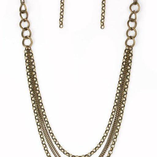 Paparazzi Necklace ~ Mechanical Mayhem - Brass