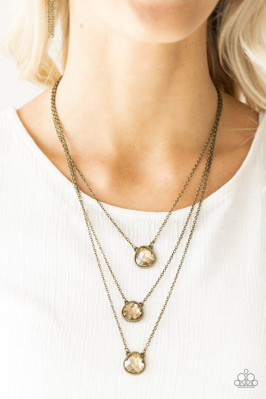 Once In A MILLIONAIRE - Brass - Paparazzi Necklace Image