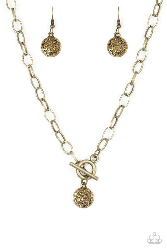 Sorority Sisters - Brass - Paparazzi Necklace Image