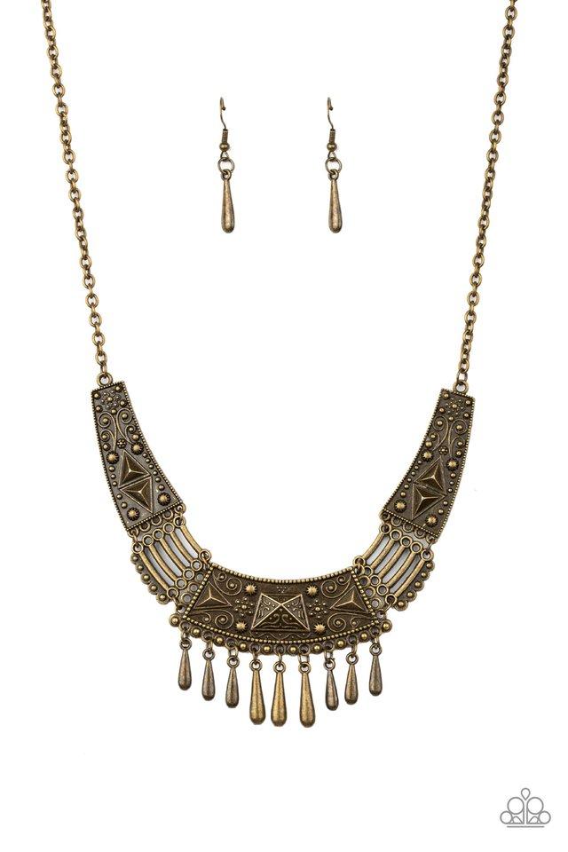 Paparazzi Necklace ~ STEER It Up - Brass