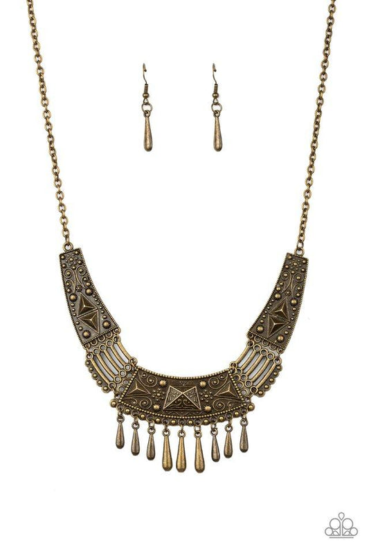 Paparazzi Necklace ~ STEER It Up - Brass