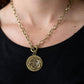 Beautifully Belle - Brass - Paparazzi Necklace Image