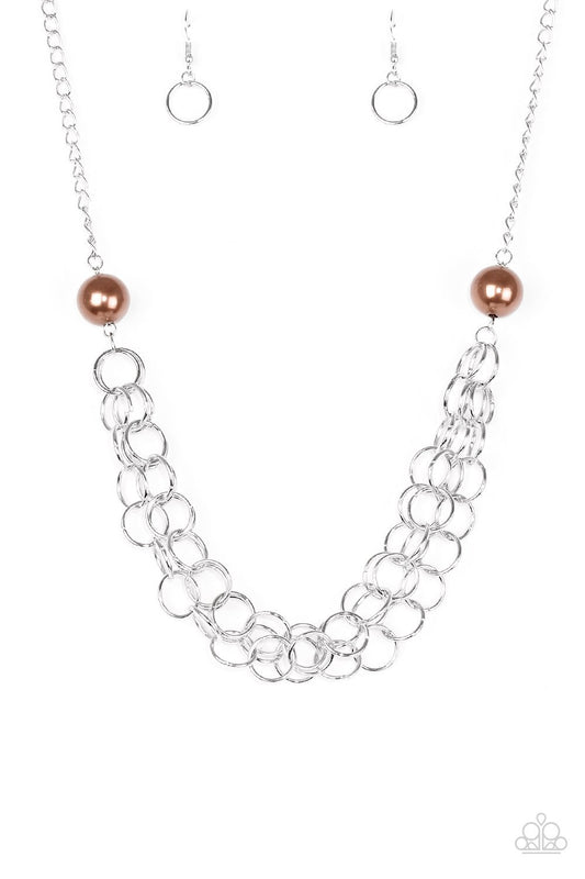 Paparazzi Necklace ~ Daring Diva - Brown