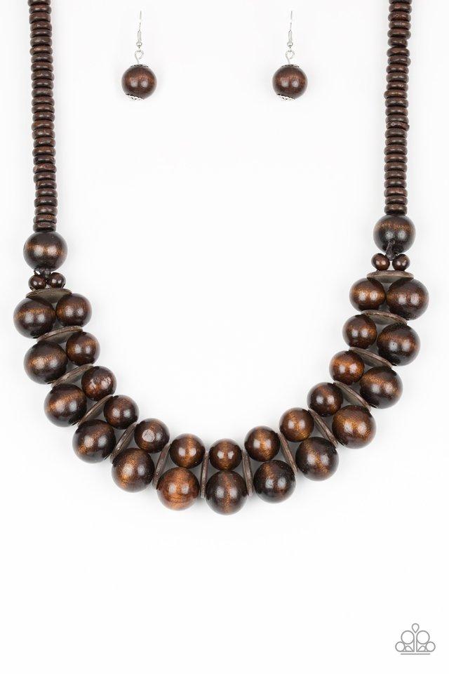 Paparazzi Necklace ~ Caribbean Cover Girl - Brown