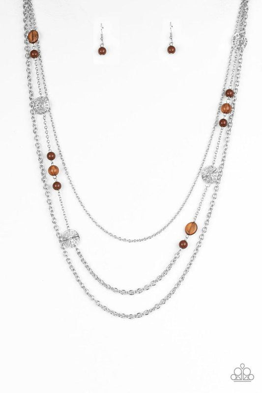 Collar Paparazzi ~ ¡Bastante pop-tástico! - Marrón