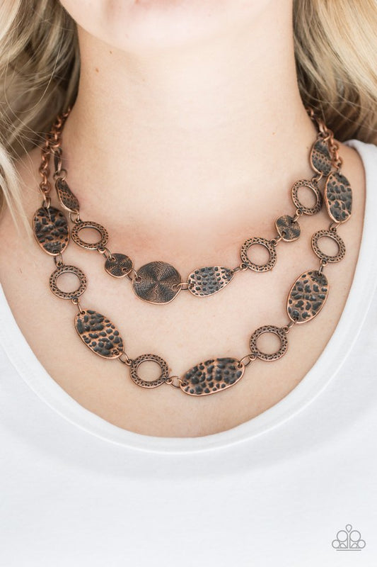 Trippin On Texture - Copper - Paparazzi Necklace Image