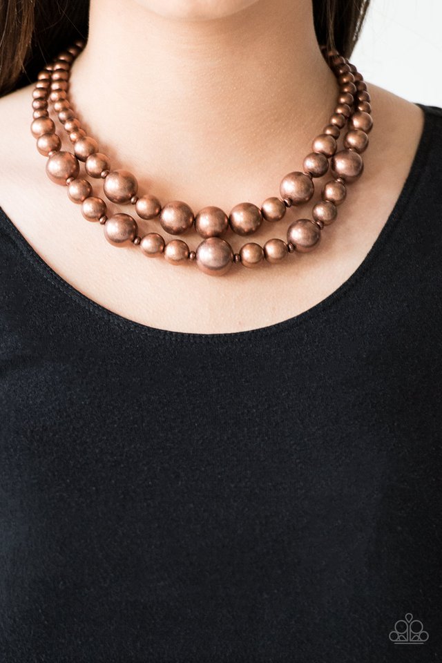 I Double Dare You - Copper - Paparazzi Necklace Image