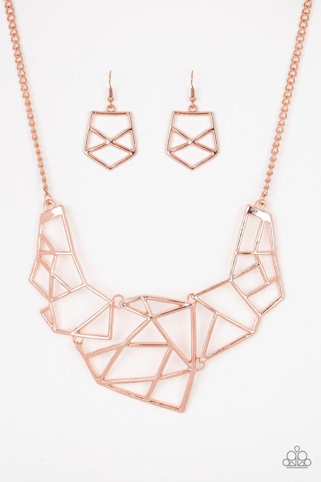 Paparazzi Necklace ~ World Shattering - Copper