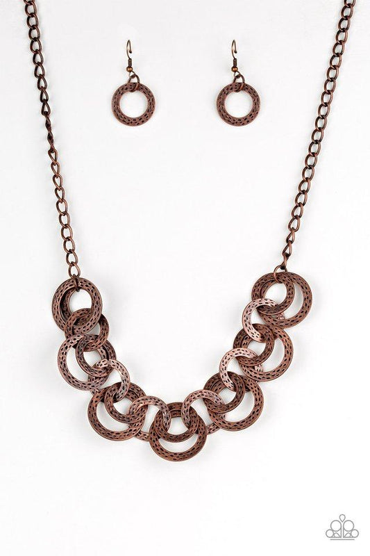 Paparazzi Necklace ~ Treasure Tease - Copper