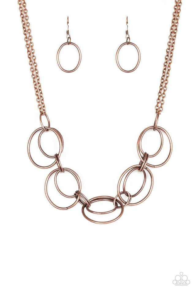 Paparazzi Necklace ~ Urban Orbit - Copper