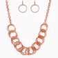 Heavy Metal Hero - Copper - Paparazzi Necklace Image