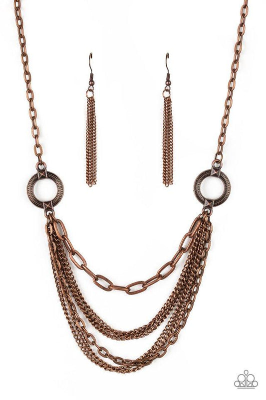 Collar Paparazzi ~ CADENAS DE COMANDO - Cobre