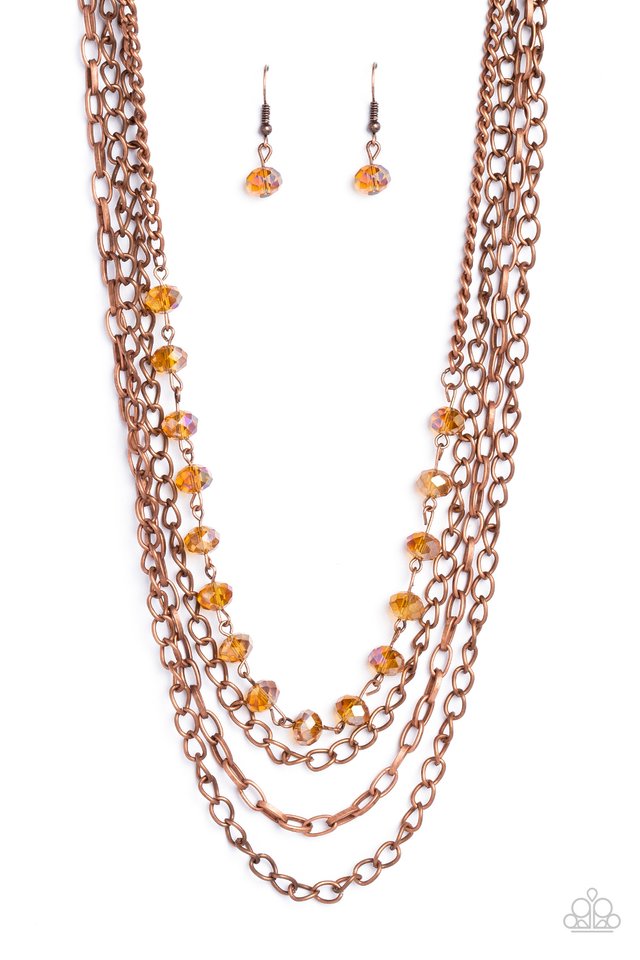 Extravagant Elegance - Copper - Paparazzi Necklace Image