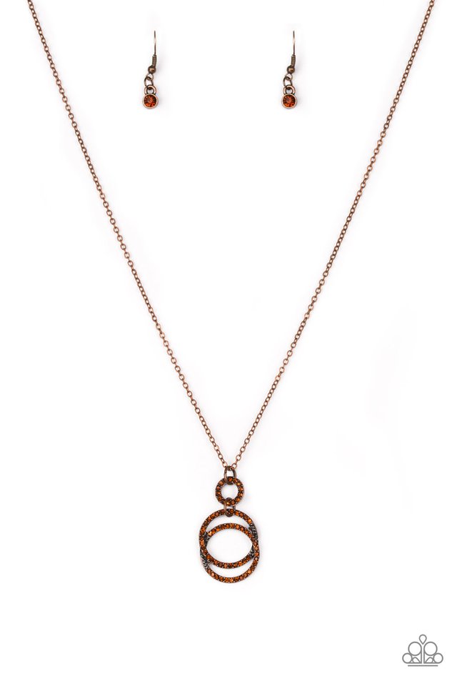 Timeless Trio - Copper - Paparazzi Necklace Image