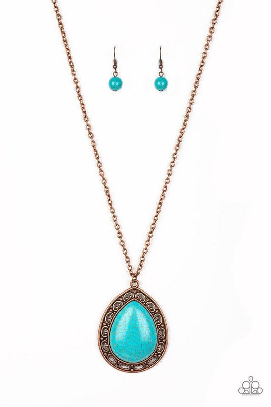 Paparazzi Necklace ~ Full Frontier - Copper