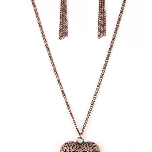 Paparazzi Necklace ~ Victorian Virtue - Copper