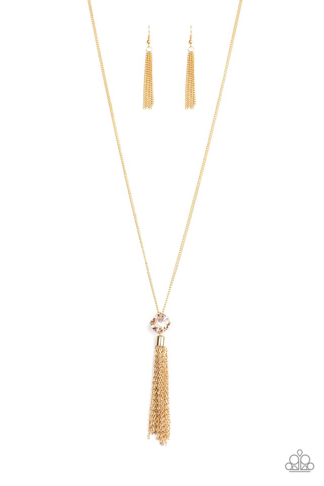 Five-Alarm FIREWORK - Gold - Paparazzi Necklace Image