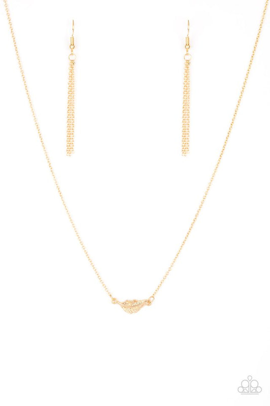 In-Flight Fashion - Gold - Paparazzi Necklace Image