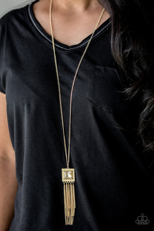Shimmer Sensei - Gold - Paparazzi Necklace Image