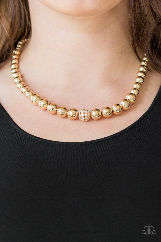 High-Stakes FAME - Gold - Paparazzi Necklace Image