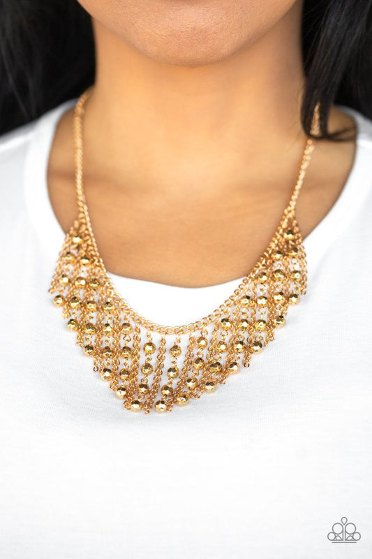 Rebel Remix - Gold - Paparazzi Necklace Image