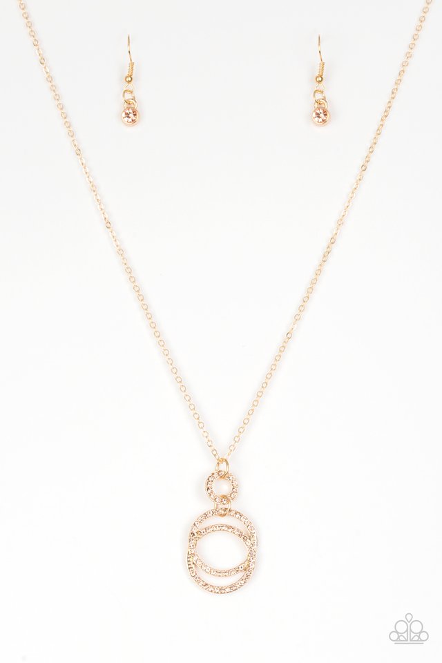 Timeless Trio - Gold - Paparazzi Necklace Image
